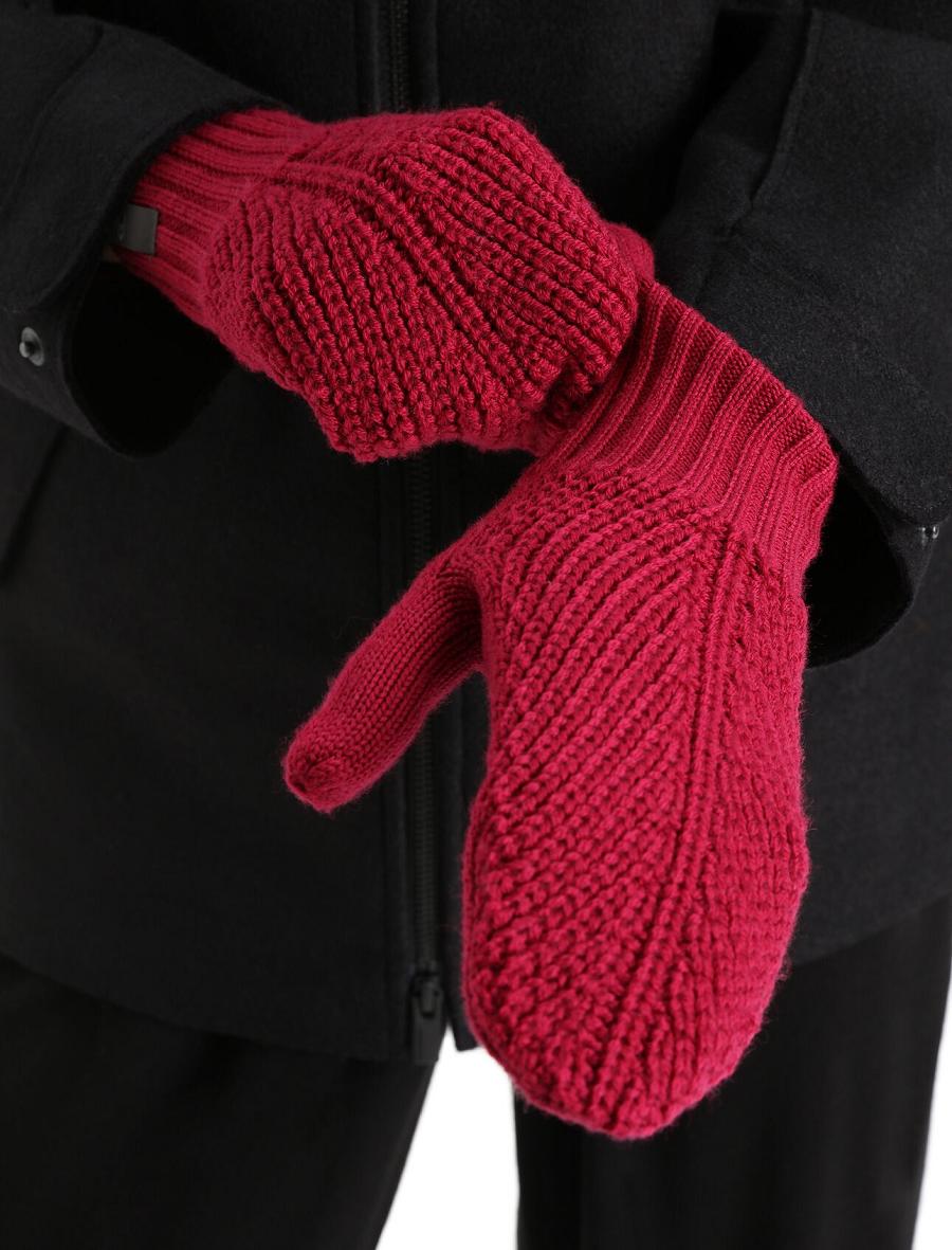 Rękawiczki Icebreaker Unisex Merino Waypoint Mittens Damskie Różowe | PL 1443EBCX